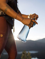 Lifestraw Peak Series Collapsible Squeeze Bottle- Product in use