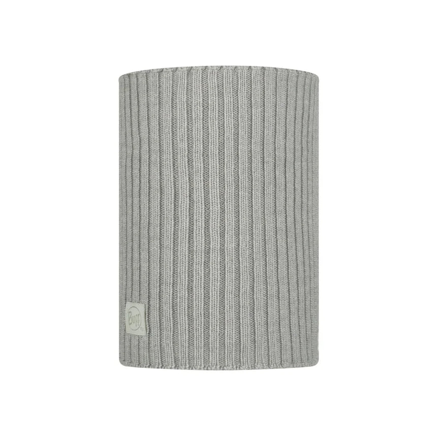 Buff Neckwarmer Knitted Outdoor Action Comfort Norval Light Grey- Front