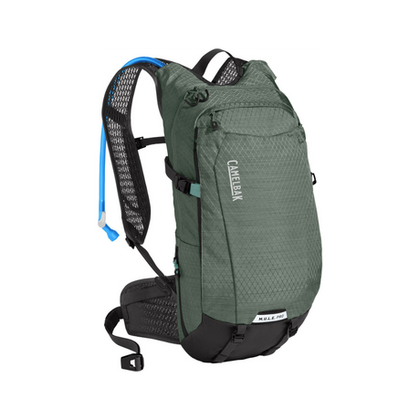 Camelbak M.U.L.E. Pro 14 100oz Hydration Pack Outdoor Action A Green/Black - Front Angled