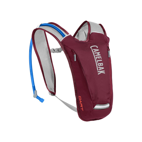 Camelbak Dart 1.5L Hydration Pack Outdoor Action Burgundy / Hot Coral - Front Angled
