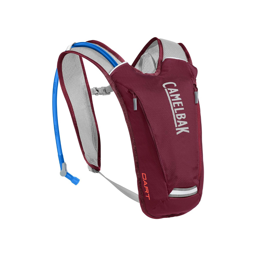 Camelbak Dart 1.5L Hydration Pack Outdoor Action Burgundy / Hot Coral - Front Angled
