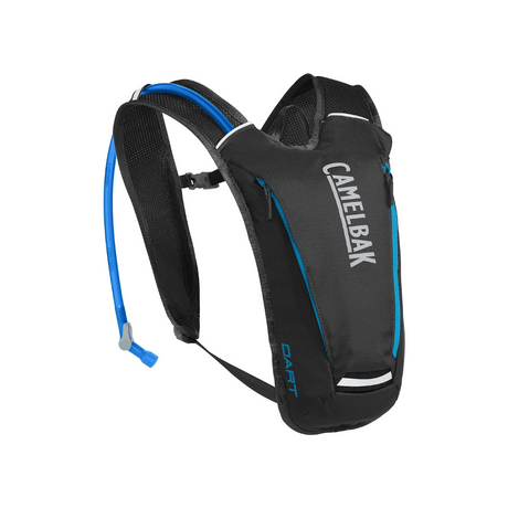 Camelbak Dart 1.5L Hydration Pack Outdoor Action Black/Atomic Blue - Front Angled
