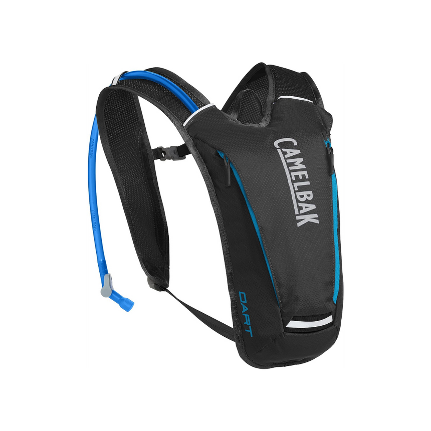 Camelbak Dart 1.5L Hydration Pack Outdoor Action Black/Atomic Blue - Front Angled
