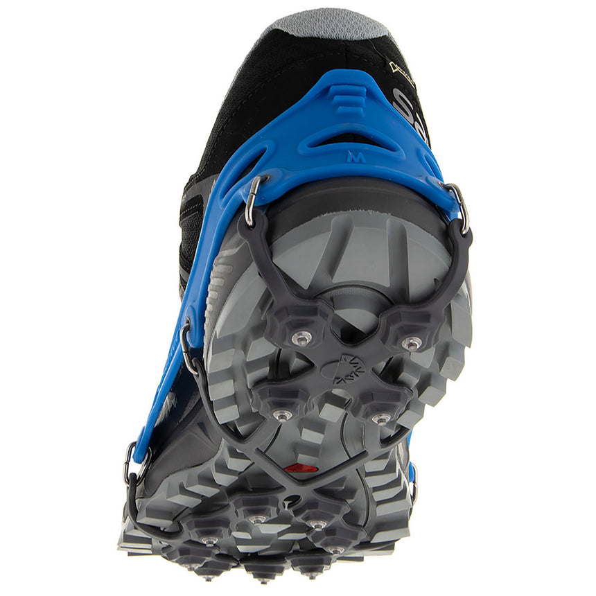 Kahtoola Exospikes Outdoor Action Blue- Raised Heel Tab