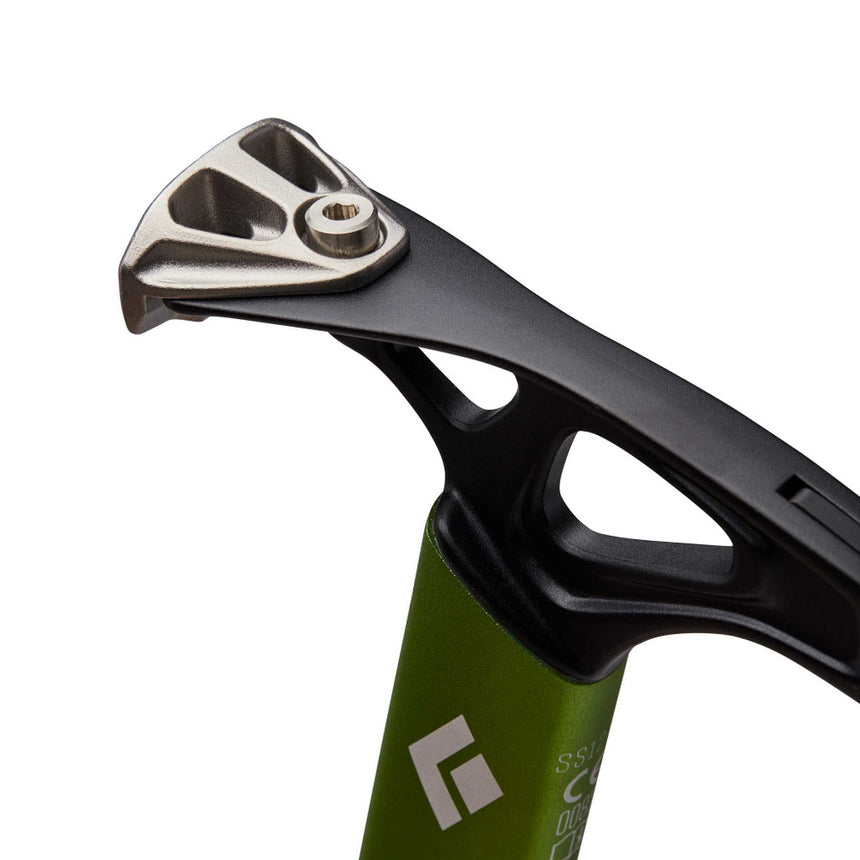 Black Diamond Venom LT Tech Piolet Outdoor Action Envy Green- Forged aluminum head and hammer