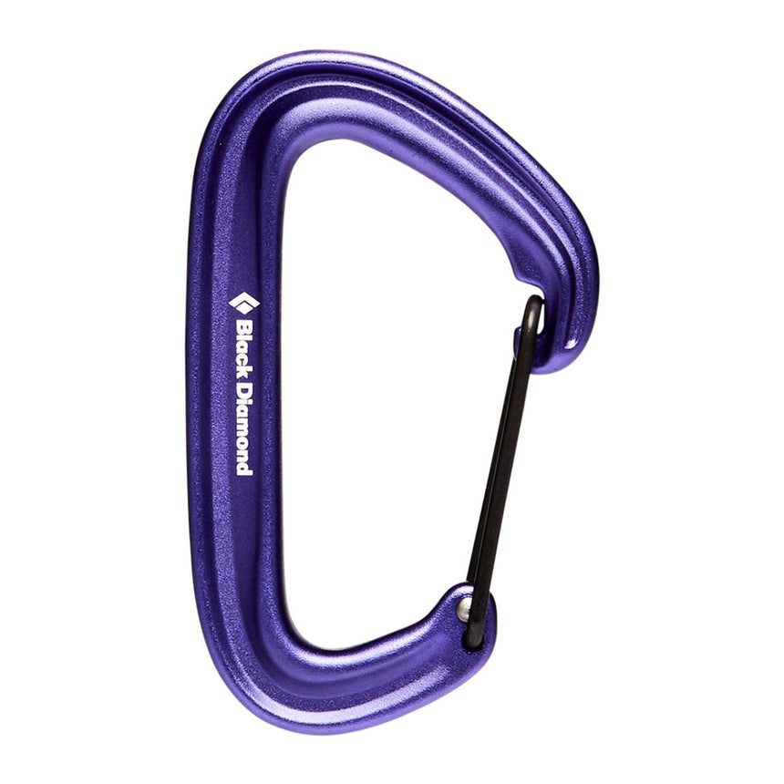 Black Diamond LiteWire Carabiner Outdoor Action Purple- Product Overview