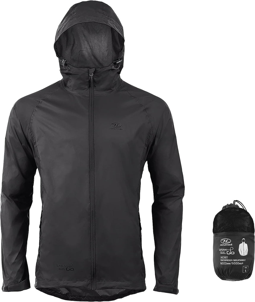 Highlander Stow and Go Packaway Jacket black