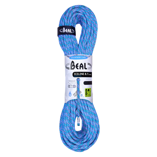 Beal Ice Line 8.1mm Unicore - Golden Dry Outdoor Action Blue- product overview