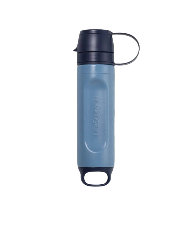 Lifestraw Peak Series Solo Outdoor Action Mountain Blue- Front