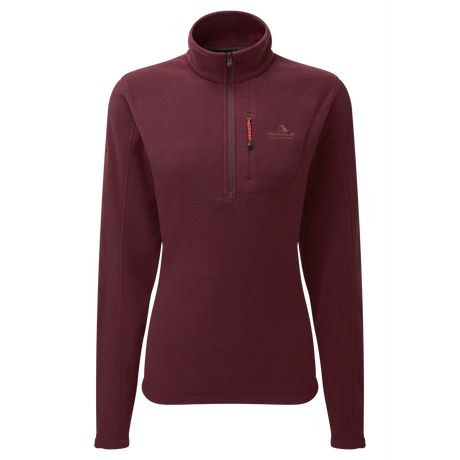 Mountain Equipment Micro Women's Zip-T Outdoor Action Mulberry - Front