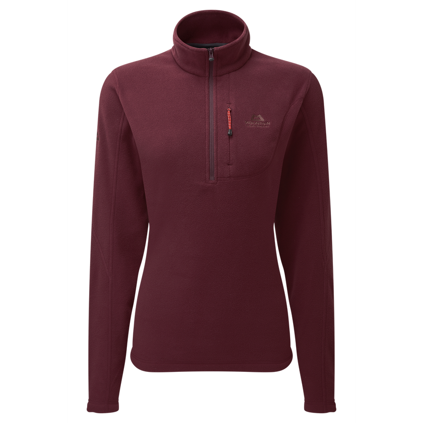 Mountain Equipment Micro Women's Zip-T Outdoor Action Mulberry - Front