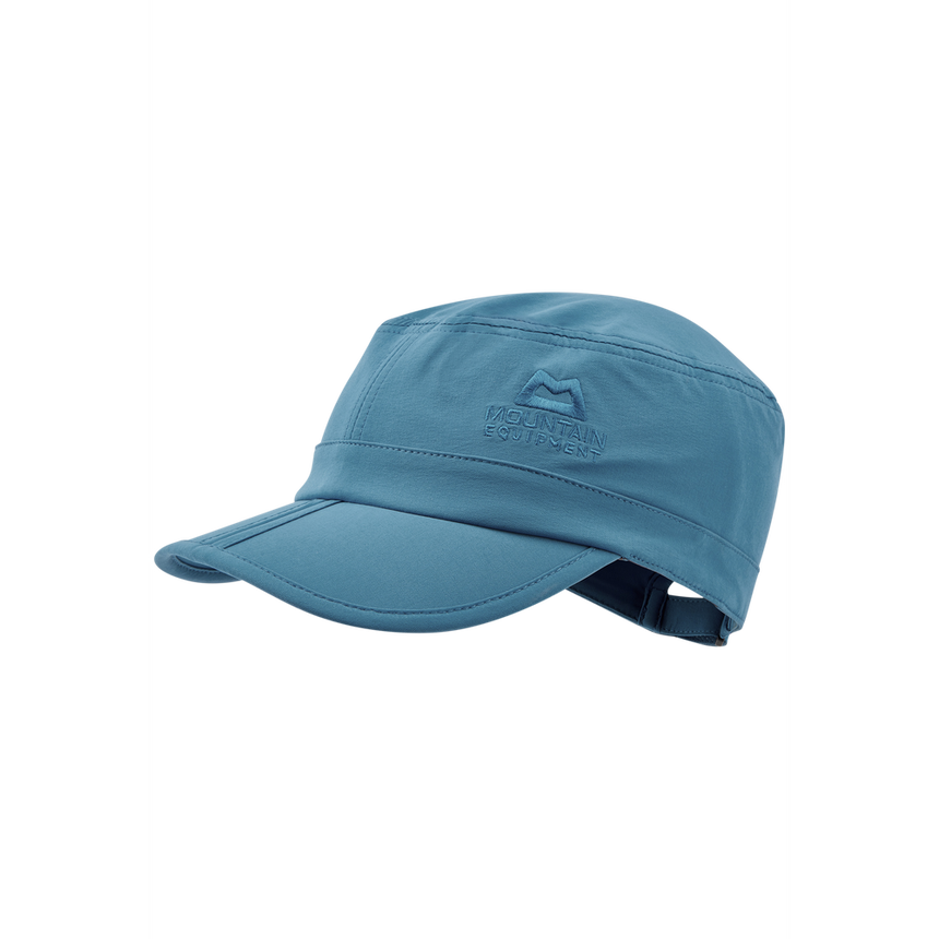 Mountain Equipment Frontier Cap Outdoor Action Alto Blue - Side View