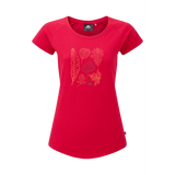 Mountain Equipment Leaf Women's Tee Outdoor Action Capsicum Red - Front