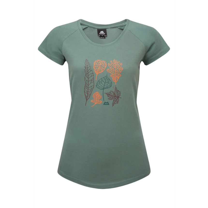 Mountain Equipment Leaf Women's Tee Outdoor Action Sage - Front Sage - Front