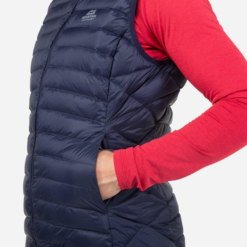 Mountain Equipment Frostline Women's Vest Outdoor Action Cosmos/Cosmos - Zipped Hand Pocket