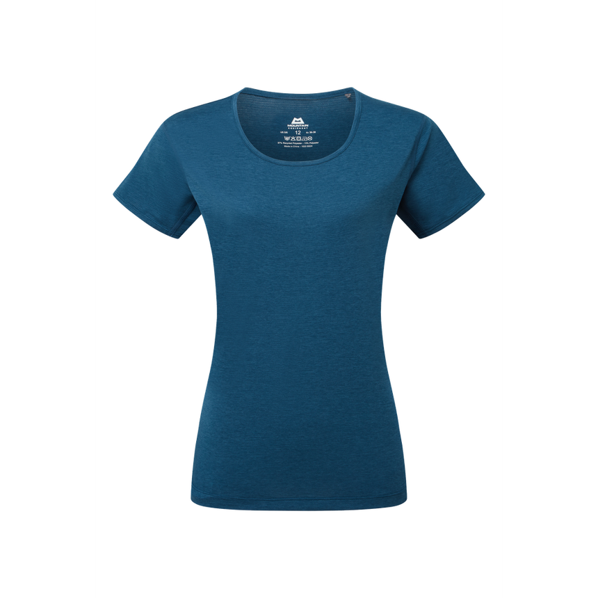 Mountain Equipment Tempi Women's Tee Outdoor Action Majolica Blue - Front