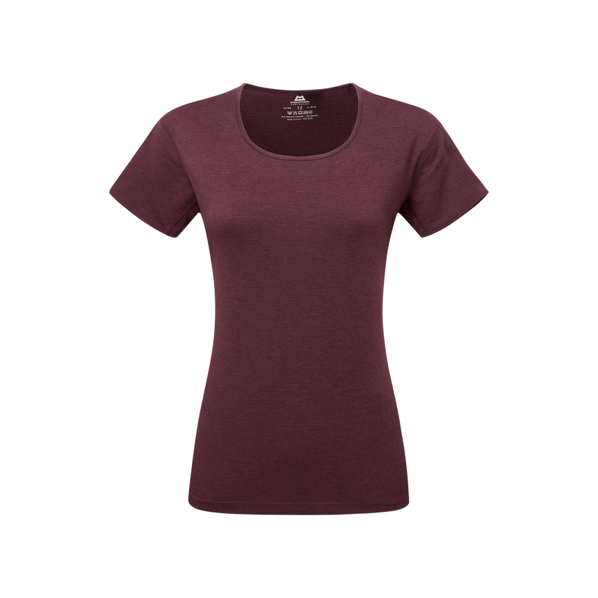 Mountain Equipment Tempi Women's Tee Outdoor Action Raisin - Front