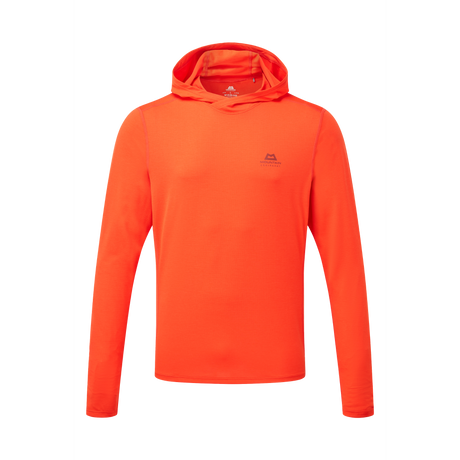 Mountain Equipment Glace Hooded Men's Top Outdoor Action Cardinal Orange - Front