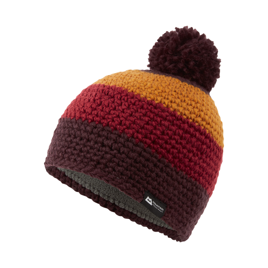 Mountain Equipment Flash Women's Bobble Beanie Outdoor Action Raisin/Rhubarb/PSpice - Side View