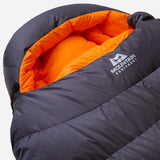 Mountain Equipment Glacier 300 Sleeping Bag Obsidian close up head closure image