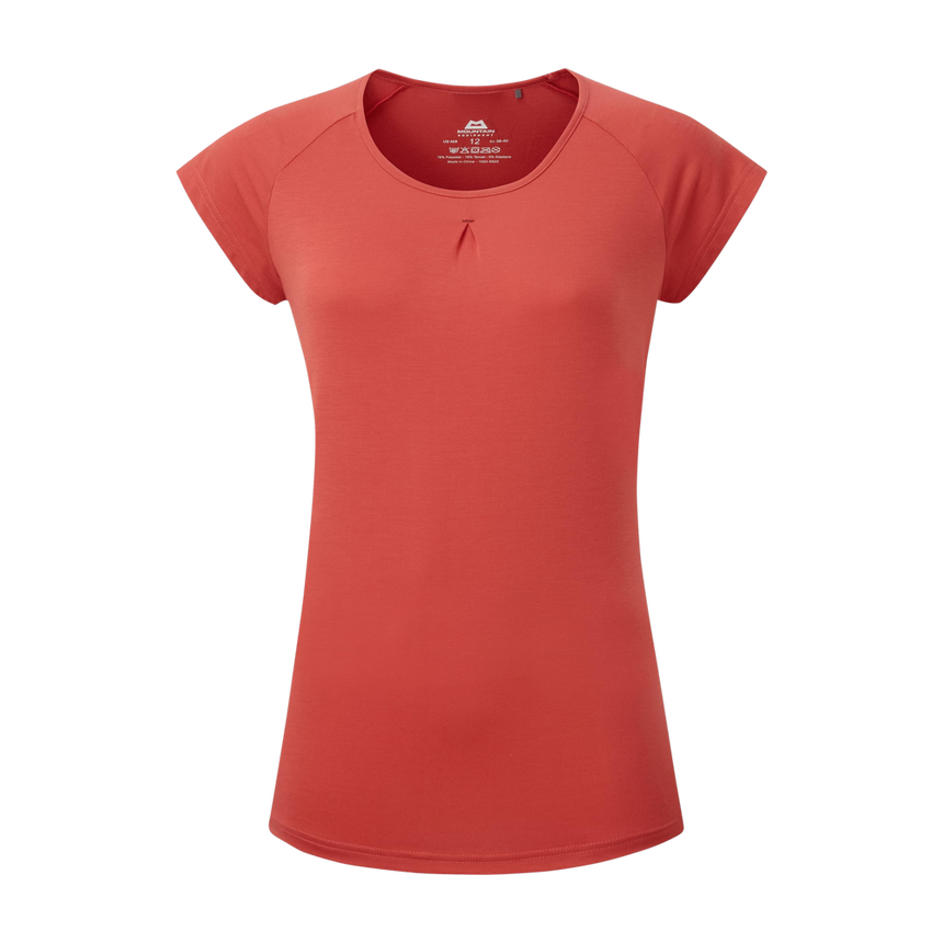 Mountain Equipment Equinox Women's Tee Outdoor Action Rosewood - Front