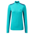 Mountain Equipment Nava LS Women's Zip T Outdoor Action Topaz/Majolica - Front