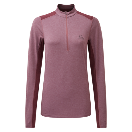 Mountain Equipment Nava LS Women's Zip T Outdoor Action Plumwine/Raisin - Front