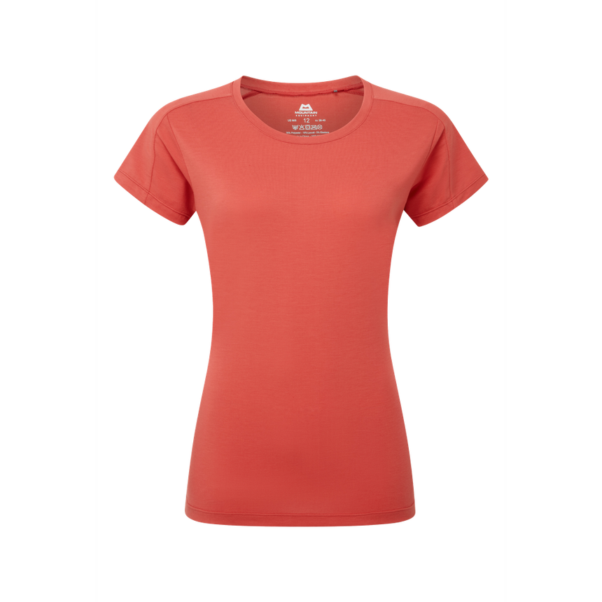 Mountain Equipment  Headpoint Women's Tee Outdoor Action Rosewood - Front