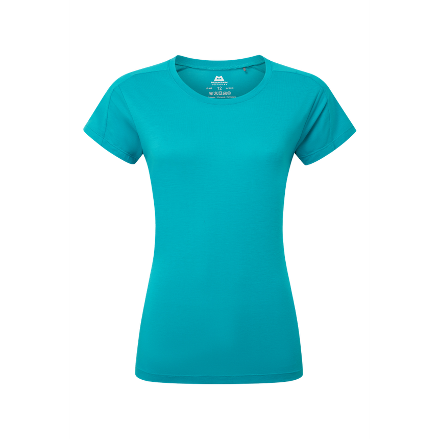 Mountain Equipment  Headpoint Women's Tee Outdoor Action Topaz - Front