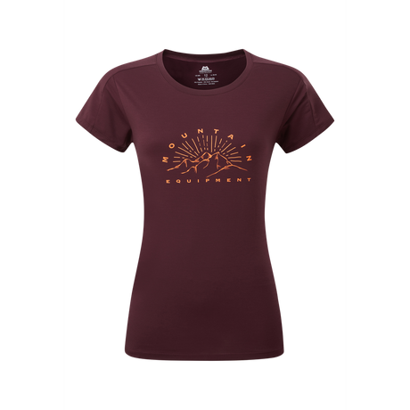 Mountain Equipment Headpoint Ray Women's Tee Outdoor Action Raisin - Front