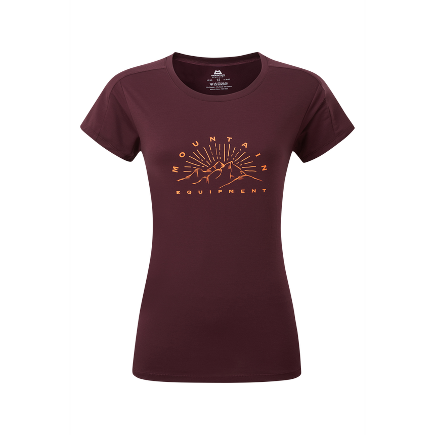 Mountain Equipment Headpoint Ray Women's Tee Outdoor Action Raisin - Front