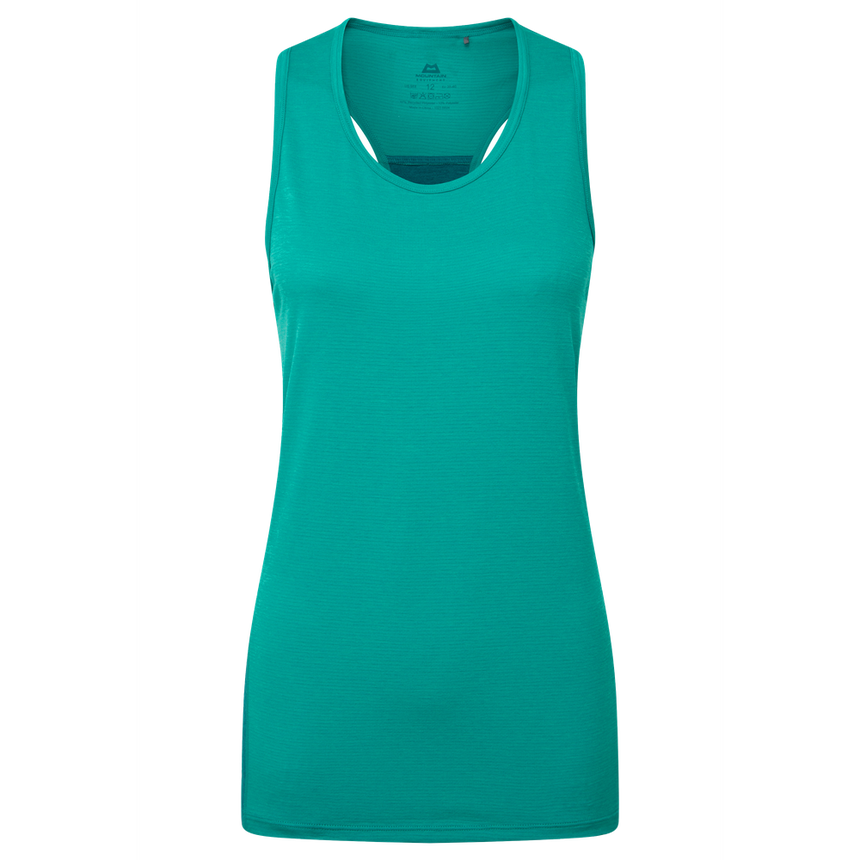 Mountain Equipment Nava Women's Tank Outdoor Action Jade/Spruce - Front