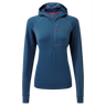 Mountain Equipment Aiguille Hooded Women's Top Outdoor Action Majolica Blue - Front