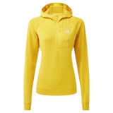 Mountain Equipment Aiguille Hooded Women's Top Outdoor Action Lemon - Front