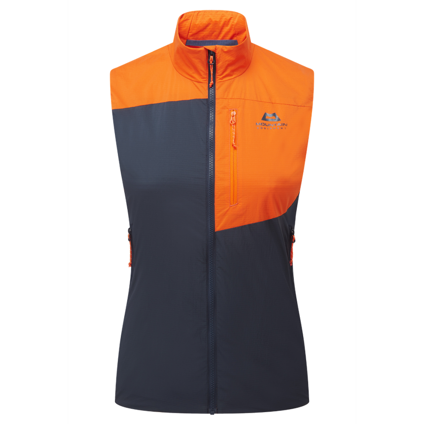 Mountain Equipment Aerotherm Women's Vest Outdoor Action BlueNights/Ember - Front