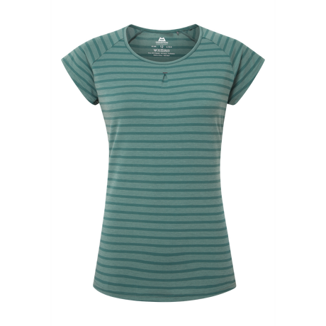 Mountain Equipment Equinox Women's Tee Outdoor Action Fern stripe - Front