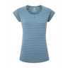 Mountain Equipment Equinox Women's Tee Outdoor Action Bluefin Stripe - Front