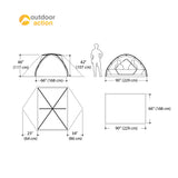 Marmot Tungsten 3P Tent floor plan drawing