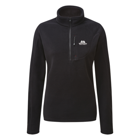 Mountain Equipment Micro Women's Zip-T Outdoor Action Black - Front