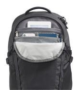 The North Face Recon Backpack Asphalt Grey Light Heather / Black - Front Close Up Open