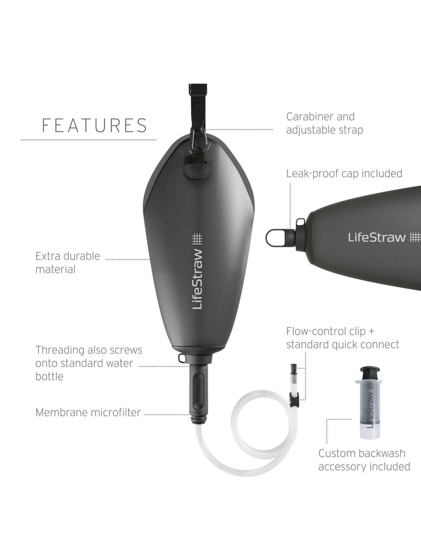 Lifestraw Peak Series Gravity Filter System - 3L Outdoor Action- Features