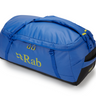 RAB Escape Kit Bag 90L duffel angle ascent blue