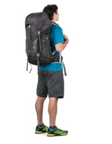 Osprey Talon 44 Backpack Outdoor Action Stealth Black - Back Fit on model
