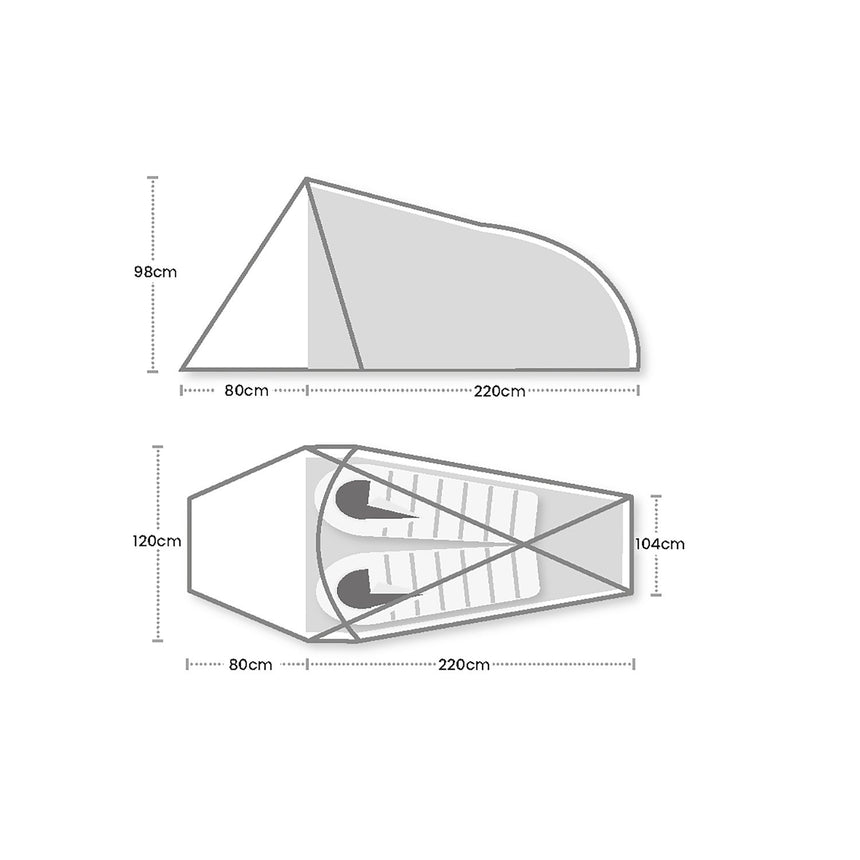 Wild Country Trident 2 Tent floor plan