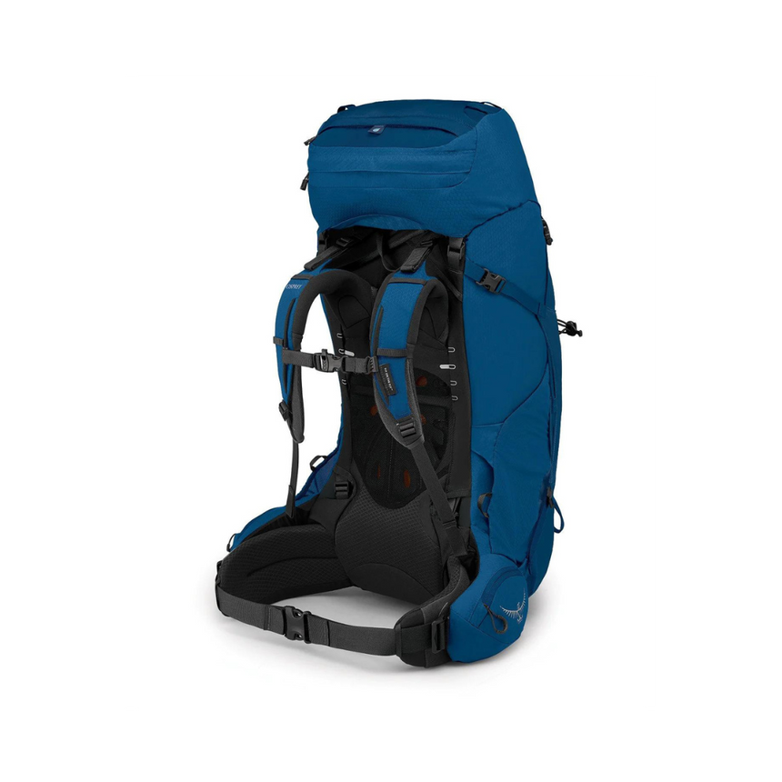 Osprey Aether 65 Backpack Deep Water Blue - Back angle