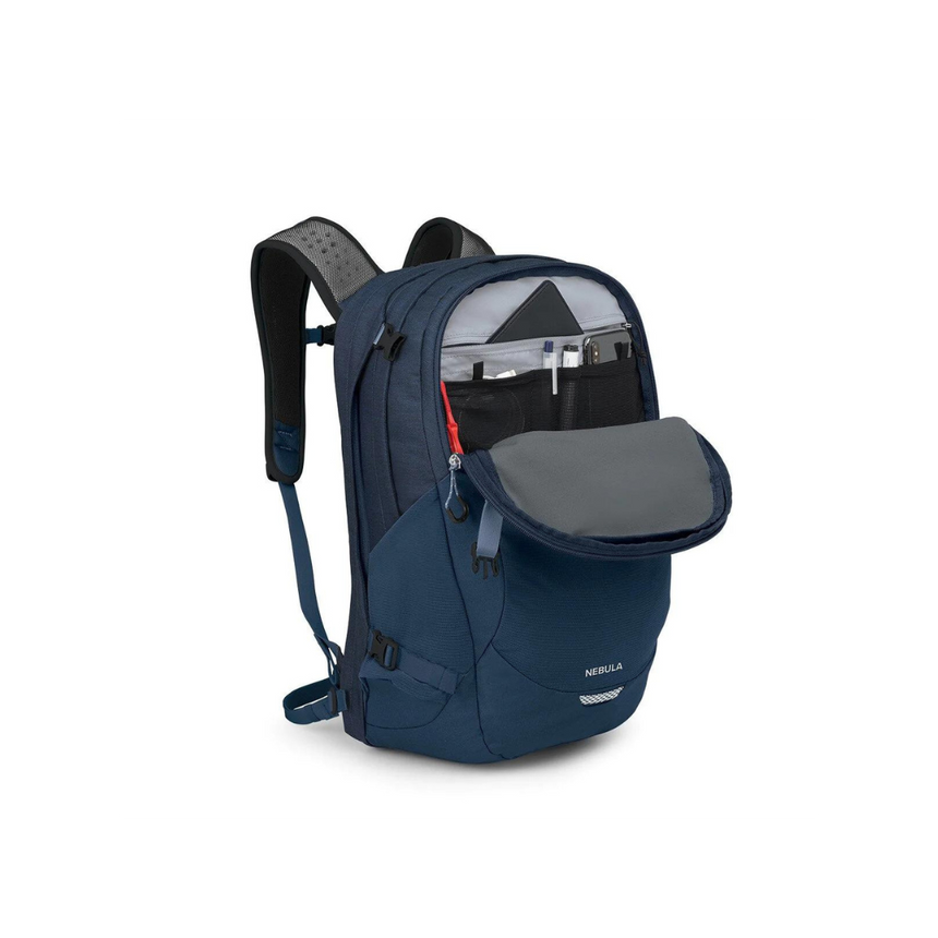 Osprey Nebula 32 Backpack Outdoor Action Atlas Blue - Front panel shove-it pocket