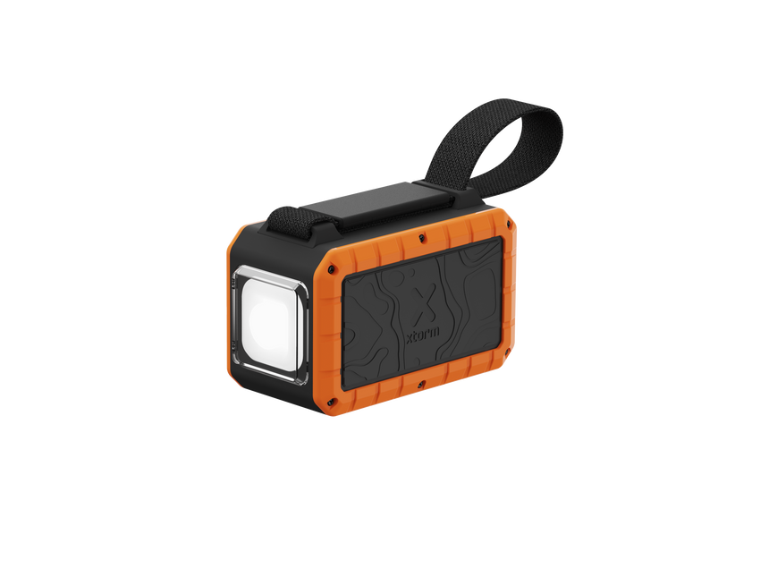 Xtorm Rugged Flashlight Powerbank 40.000 100W- Torch Outdoor Action Black/Orange - On Side Angled