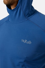 Rab Men's Force Hoody Outdoor Action Nightfall Blue- fabric