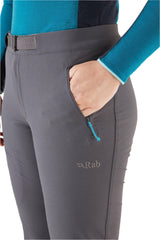 Rab Women's Incline AS Pants Outdoor Action Ebony - 2 YKK® zipped pockets