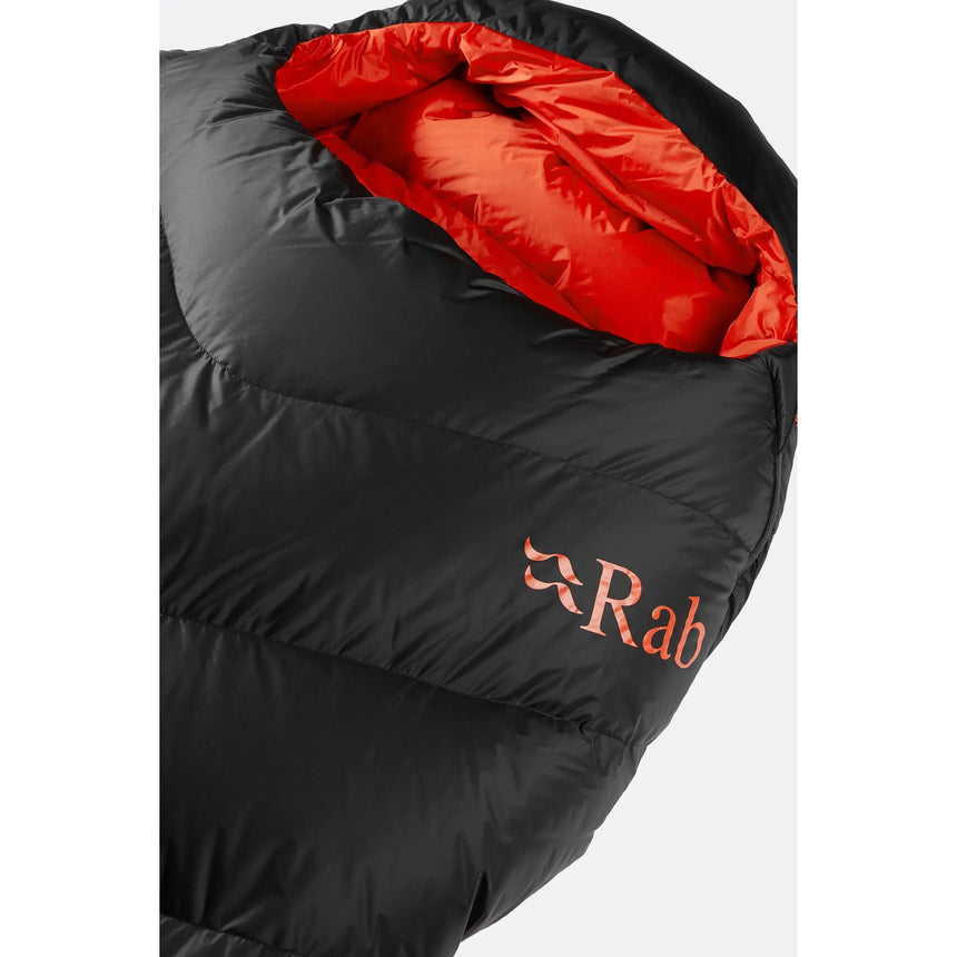 Rab Neutrino Pro 500 Down Sleeping Bag (-9°C/5°F) Outdoor Action Granite- Hood